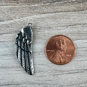 Angel Wing Charm Set, Left and Right Wings, Jewelry Making, PW-6323