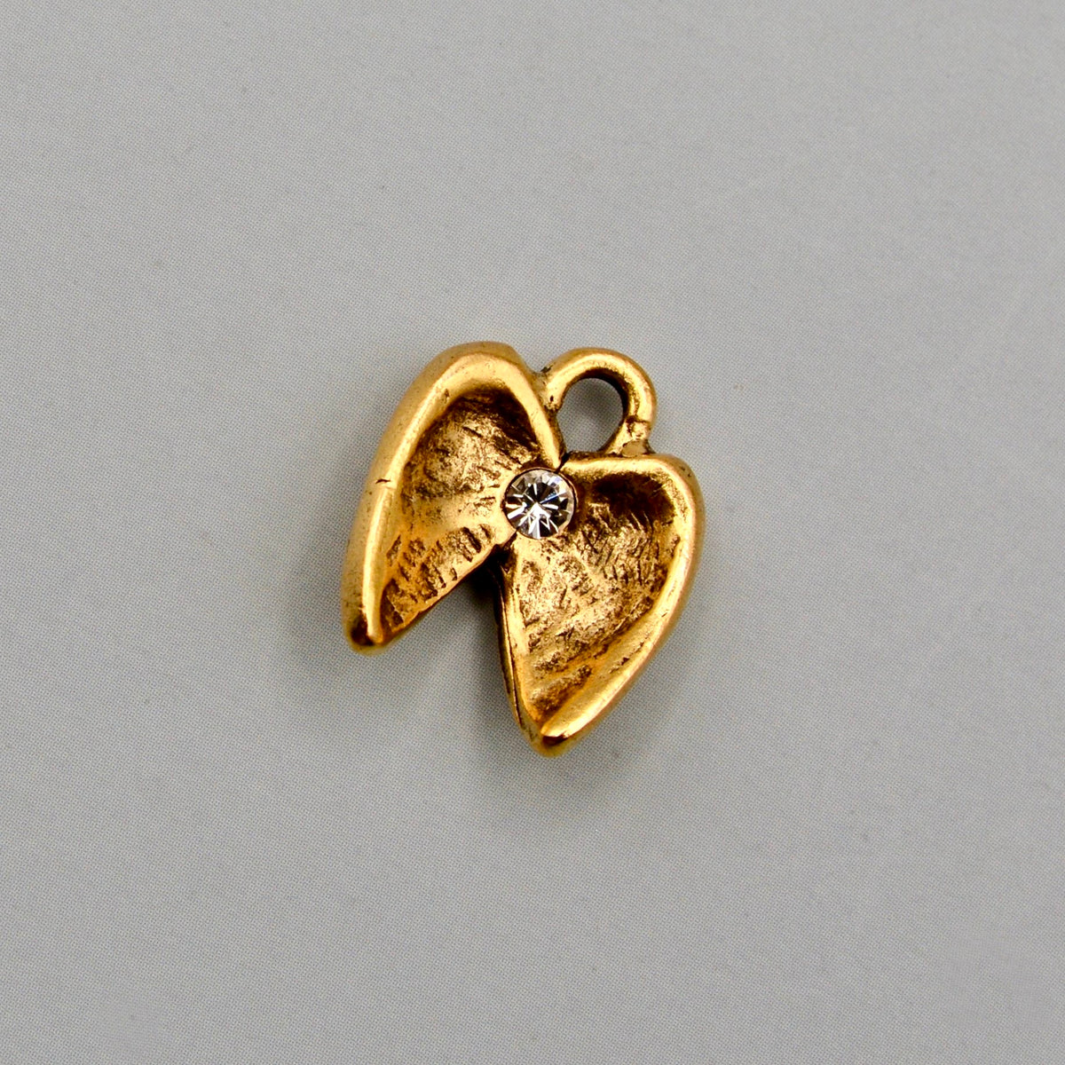 Rhinestone Angel Wings Charm, Gold Minimalist Charm, Jewelry Making, GL-6546