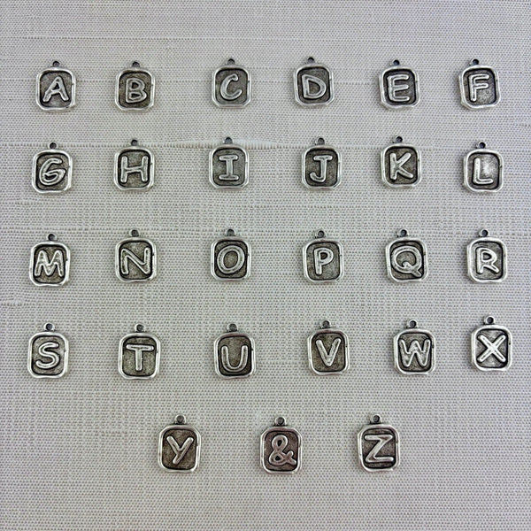 Load image into Gallery viewer, Alphabet Initial Charm, Letter Pendant, Jewelry Making Components, SL-6325
