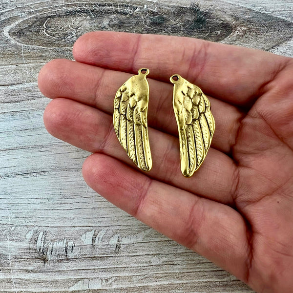 Load image into Gallery viewer, Angel Wing Charm Set, Left and Right Wings, Jewelry Making, GL-6323
