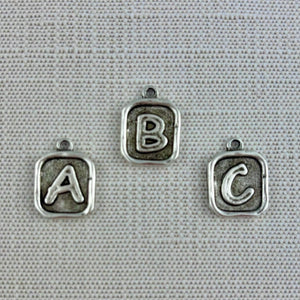 Alphabet Initial Charm, Letter Pendant, Jewelry Making Components, SL-6325