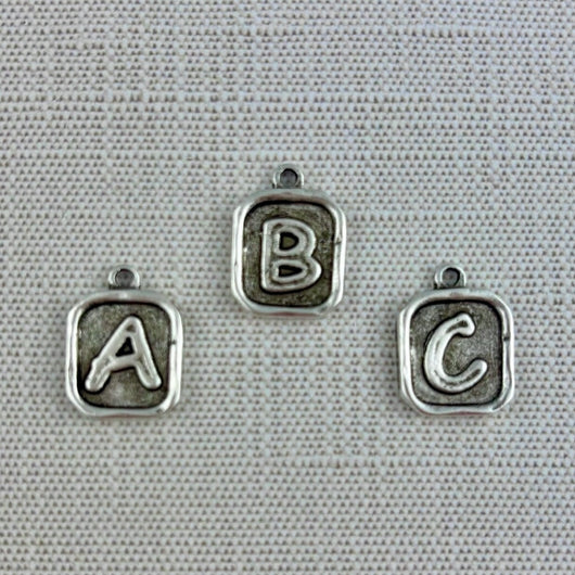 Alphabet Initial Charm, Letter Pendant, Jewelry Making Components, SL-6325