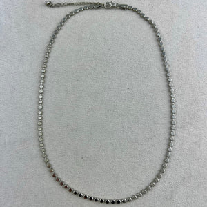 Silver Bead Ball Chain Necklace, 17 inch with 2 inch Extender, Jewelry Making Supplies, PW-2069