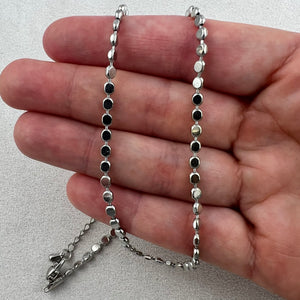 Silver Bead Ball Chain Necklace, 17 inch with 2 inch Extender, Jewelry Making Supplies, PW-2069