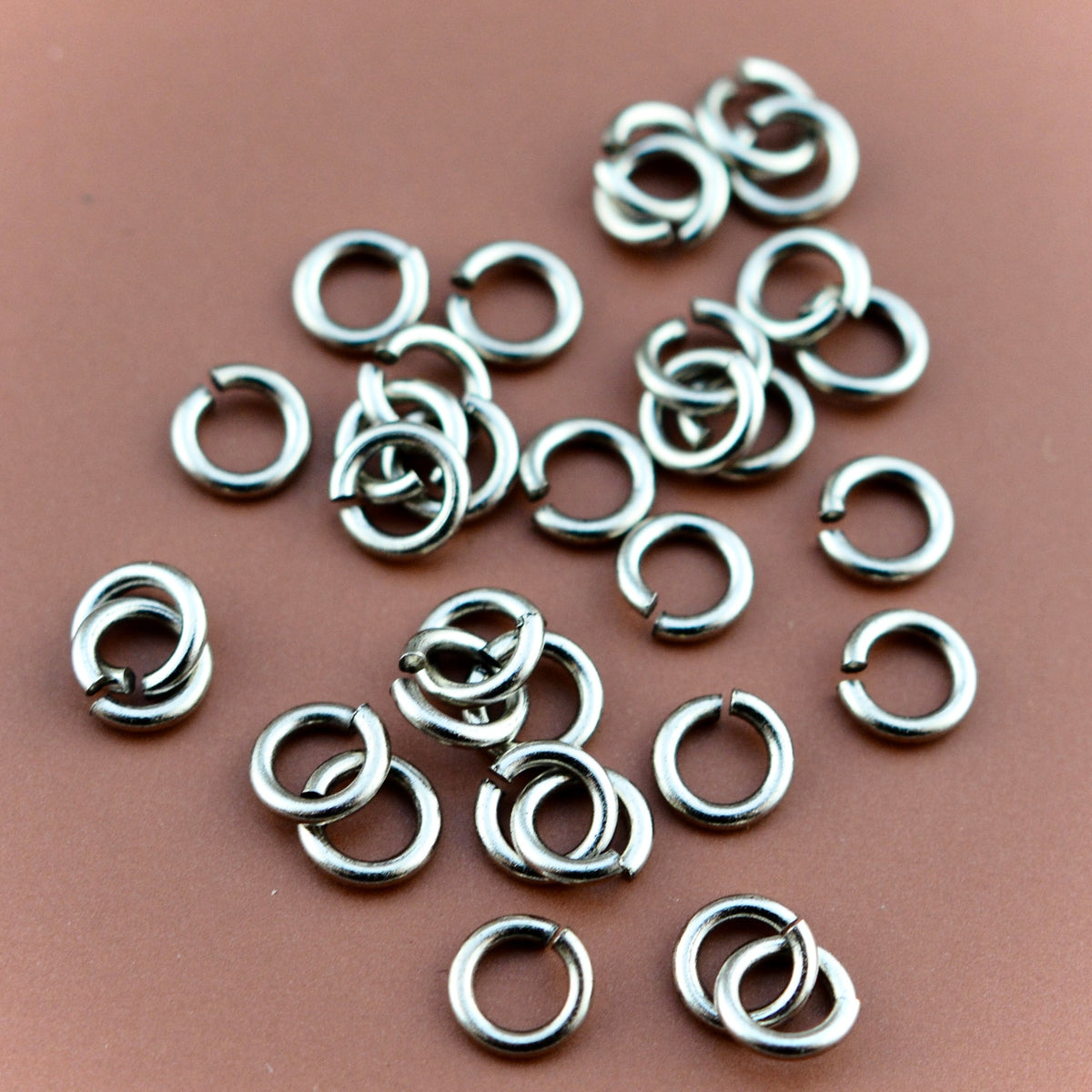 5mm Jump Rings 5mm Jump Rings, Silver Jump Rings, Antiqued Jump Rings, 50 jump rings ...