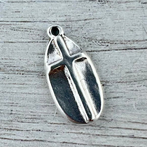 Oval Cross Charm, Silver Pendant, Jewelry Findings, SL-6309