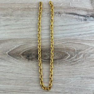 17 Inch Pre-Cut Chunky Paperclip Gold Chain, Ready Made Necklace Chain, Jewelry Making Supplies, GL-2071