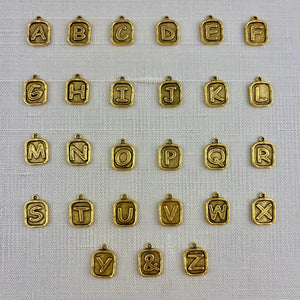 Alphabet Initial Charm, Letter Pendant, Jewelry Making Components, GL-6325