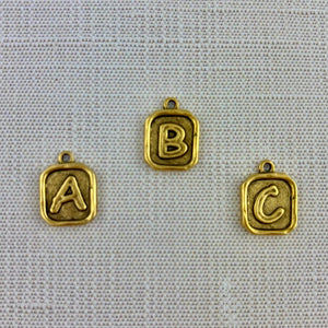 Alphabet Initial Charm, Letter Pendant, Jewelry Making Components, GL-6325