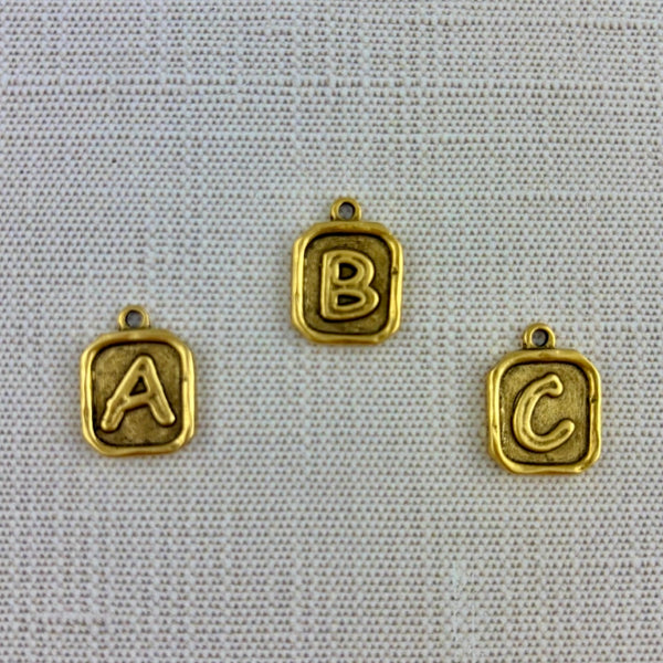 Load image into Gallery viewer, Alphabet Initial Charm, Letter Pendant, Jewelry Making Components, GL-6325
