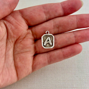 Alphabet Initial Charm, Letter Pendant, Jewelry Making Components, SL-6325