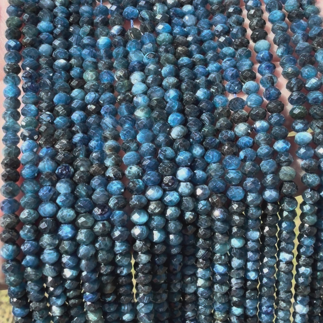 Sapphire, Blue Faceted Round Beads, 4mm Faceted Round Beads, Full Strand BD-4074
