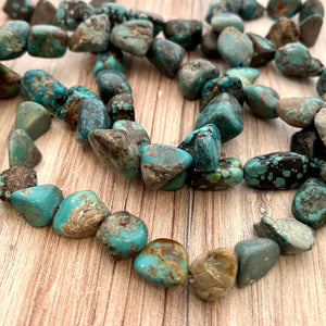 Natural Turquoise Large Nuggets, Freeform Beads, Light Blue and Green, Purple Various Sizes, BD-0019