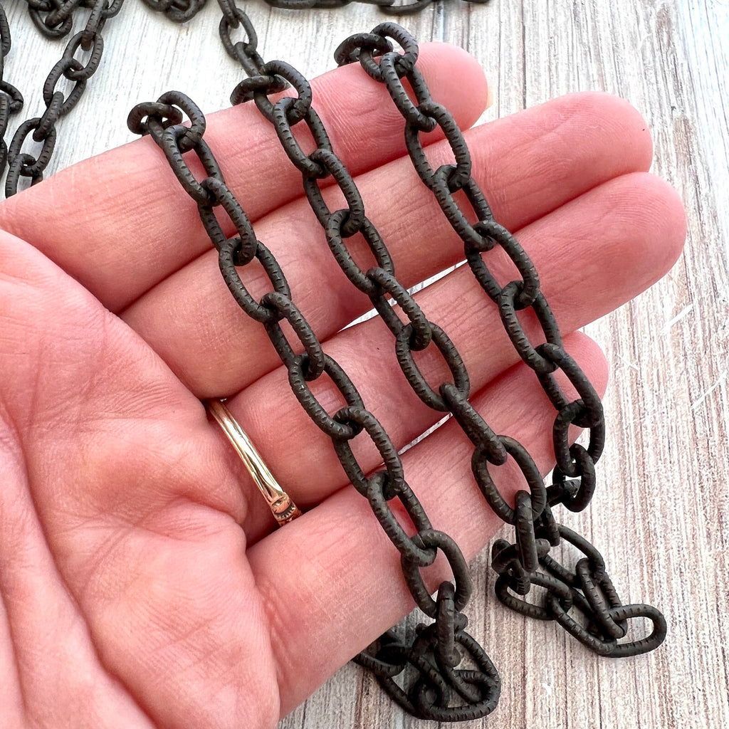 Large Rustic Brown Chain, Thick Antiqued Chain, Chain by the Foot, Jew –  Carson's Cove