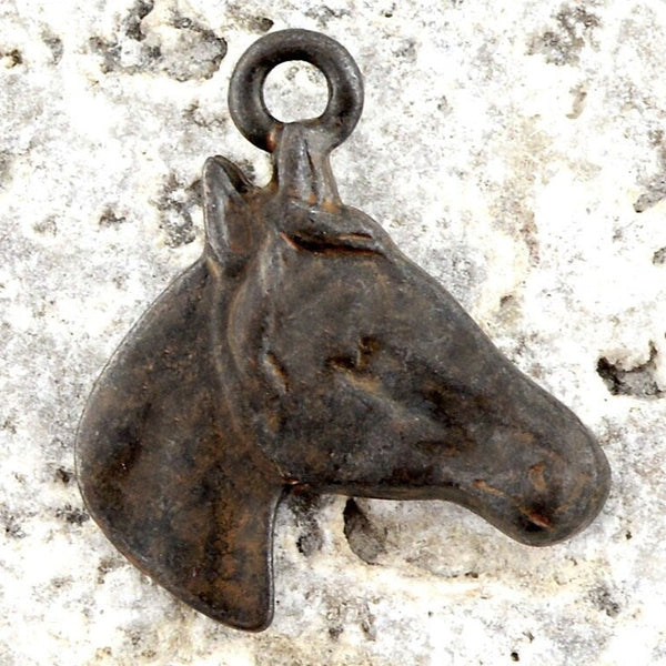 Load image into Gallery viewer, Horse, Horse Charm, Horse Pendant, Brown Horse, Rustic Horse, Equestrian, Carsons Cove, Carson&#39;s Cove, Gift for Her, Horse Jewelry, BR-6021
