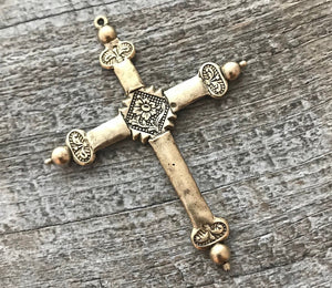 Victorian Style Crucifix Pendant, Rosary Making Supplies