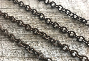 Rustic Thick Chain, Antiqued Brown Chain, Bulk Chain By Foot, Necklace Bracelet Chain, Carson's Cove, Jewelry Supplies, BR-2005