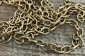 Gold Chain, Large Link, Cable Chain, Oval Chain, Jewelry Making Supplies, GL-2004