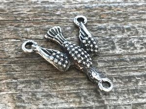Rosary Centerpiece Connector, Silver Dove Holy Spirit Saint Esprit Center, Rosary Making Jewelry Supplies, Y Necklace, PW-6074