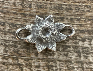 Flower Connector, Antiqued Silver Sunflower, Connector for Jewelry Bracelet Making, Flower Necklace, PW-6020