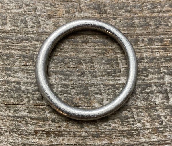 Load image into Gallery viewer, Silver Ring Connector, Charm Holder Hoop, Antiqued Silver Circle Link, Eternity Infinity Ring, Leather Connector, PW-6015
