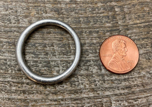 Silver Ring Connector, Charm Holder Hoop, Antiqued Silver Circle Link, Eternity Infinity Ring, Leather Connector, PW-6015