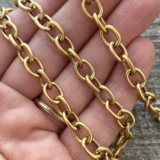 Gold Chain, Large Links Chain by the Foot, Jewelry Supplies, GL-2025