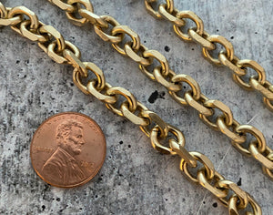 Large Gold Chain, Thick Chain by the Foot, Jewelry Making Supplies, GL-2014