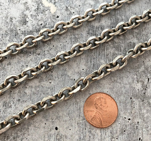 Large Silver Chain, Thick Chain by the Foot, Jewelry Making Supplies, PW-2014