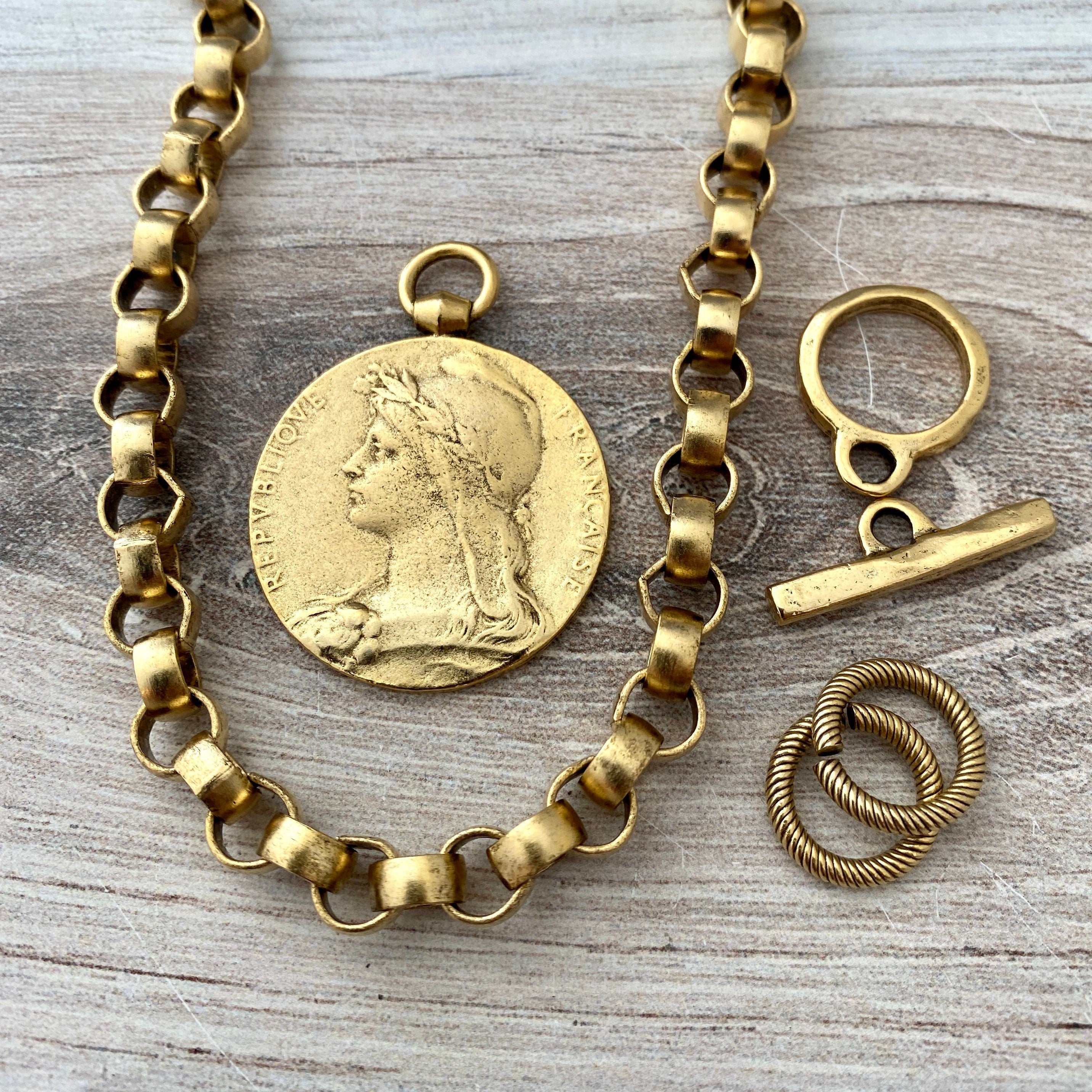 Large Rolo Chain, Thick Chunky Gold Chain by the Foot, Carson's Cove ...