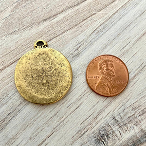 Old World Spanish Coin Replica, Cross Charm Pendant, Shipwreck Treasure, Jewelry Supplies, GL-6183