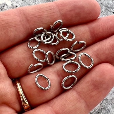 14mm Extra Large Silver Jump Rings, Thick Textured Antiqued Silver  Connectors, Brass Links, 4 Rings Jewelry Supply PW-3006