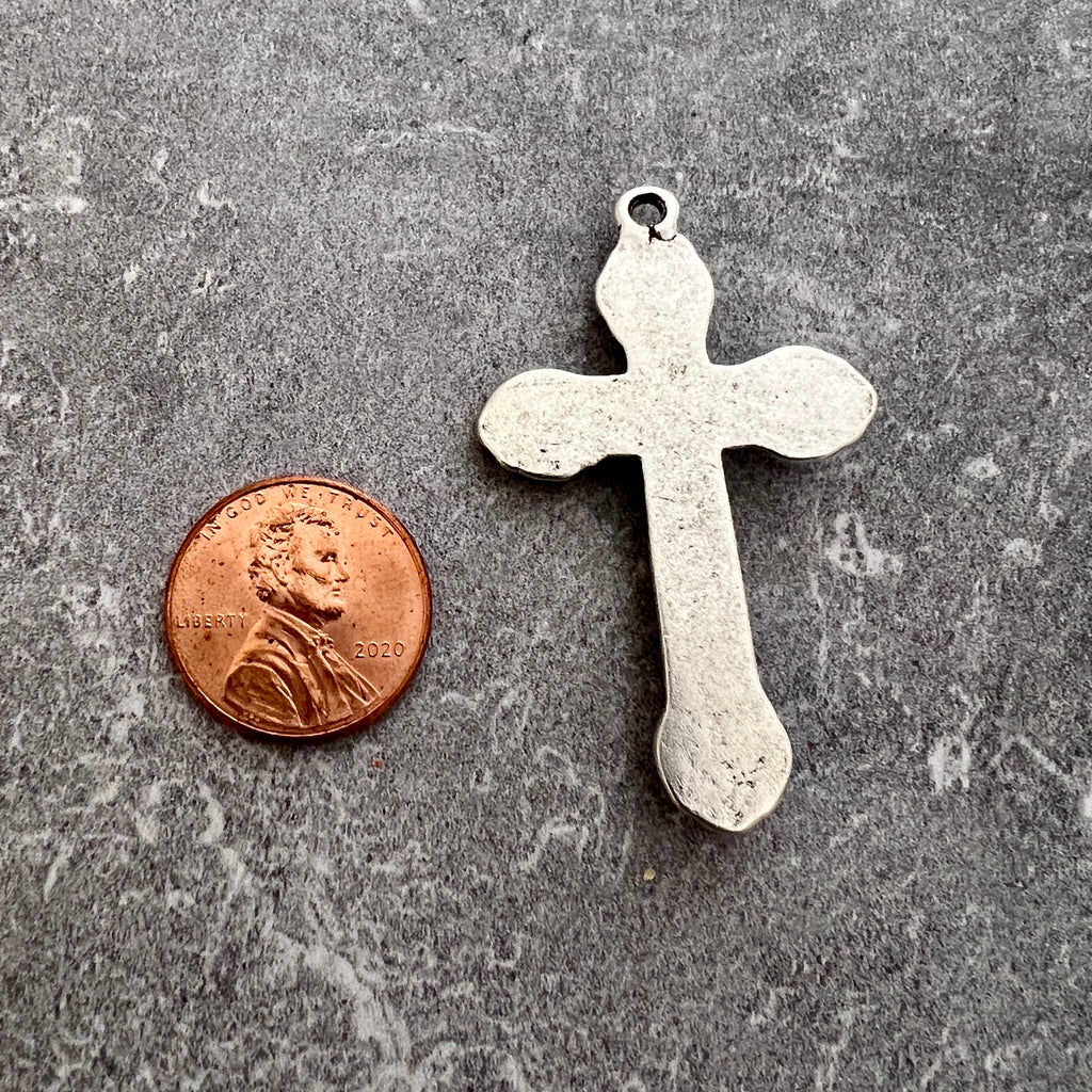 10Sets Alloy Crucifix Cross Pendants Virgin Links Rosary Cross and